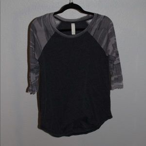 Camo Sleeve Long Sleeve Shirt